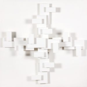 JOOST BALJEU Wandreliëf W6 olieverf op hout 90 x 90 cm. gesigneerd en gedateerd 1970 verso